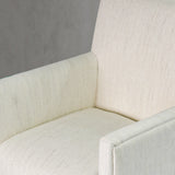 Hand Forged Metal Track Fabric Lounge Armchair