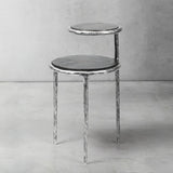 Hand Forged Metal Tiered Accent Table