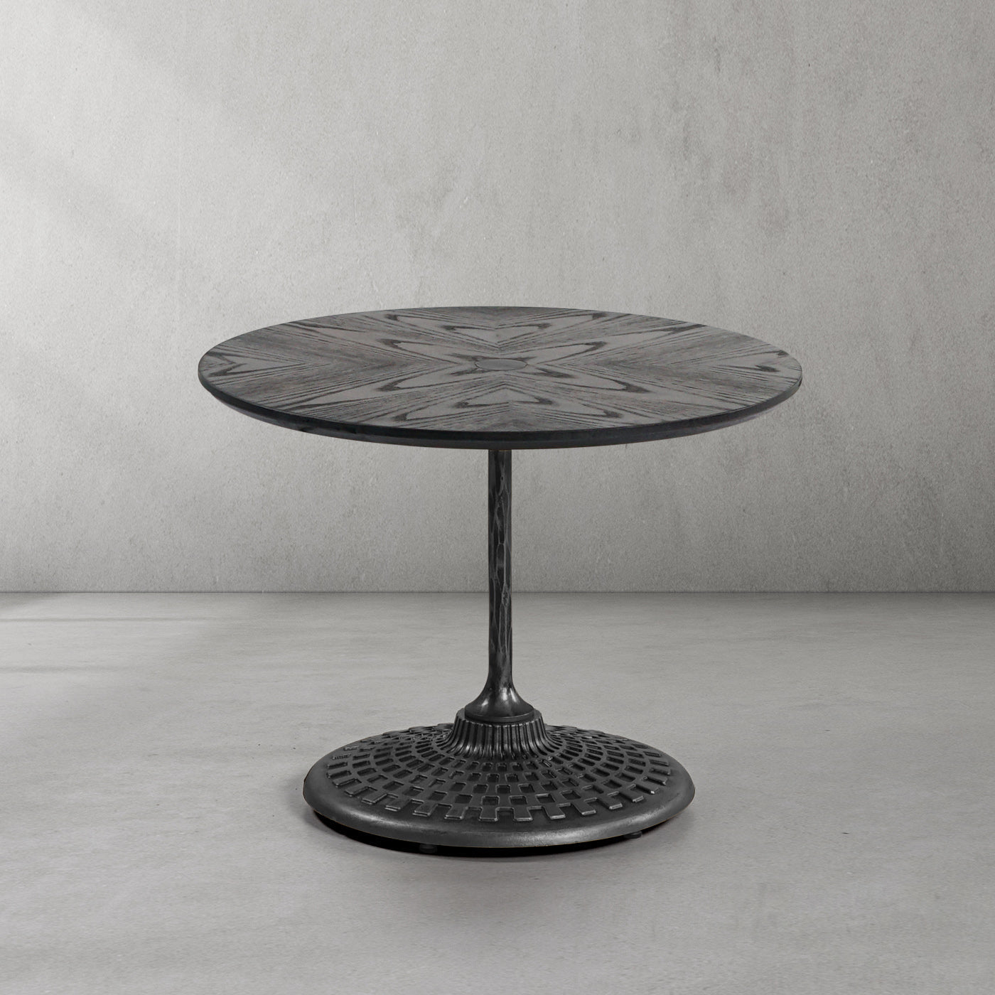 Hand Forged Metal Wooden Side Table