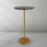Hand Forged Metal Wooden Side Table