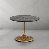 Hand Forged Metal Wooden Side Table