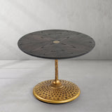 Hand Forged Metal Wooden Side Table