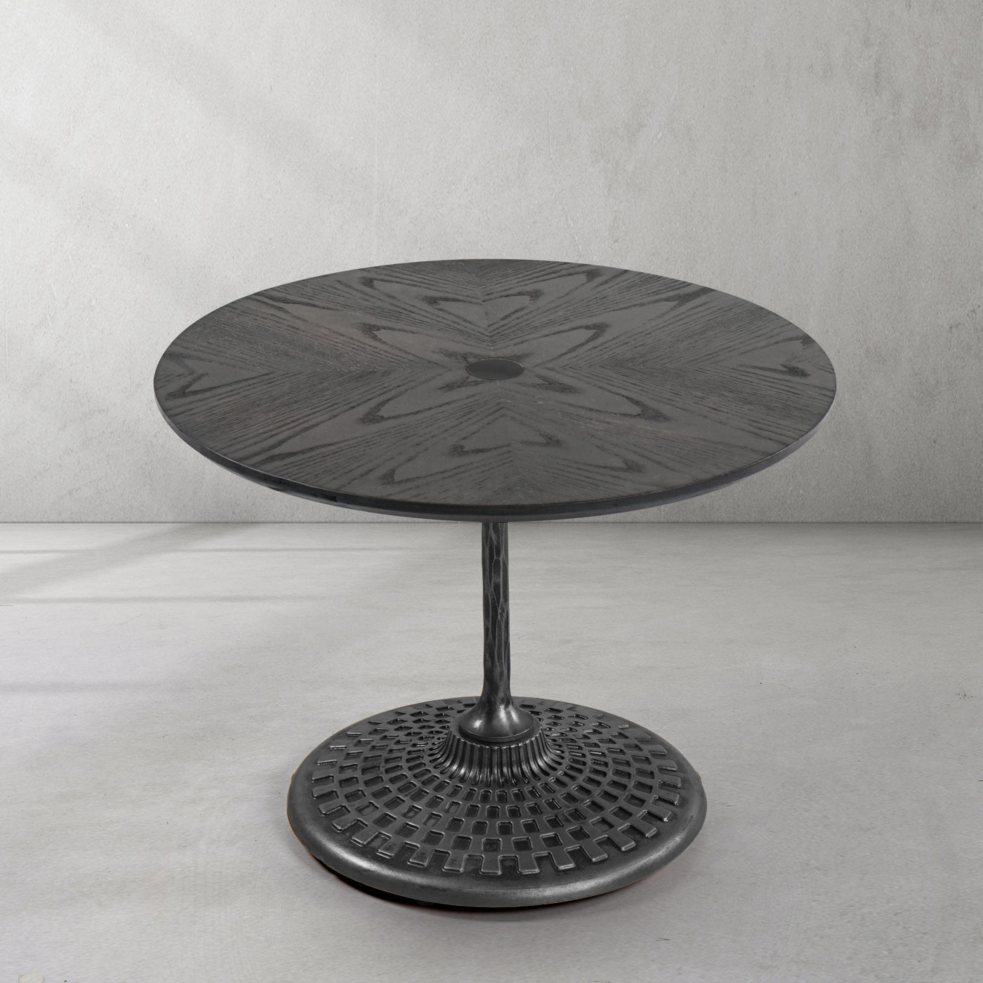 Hand Forged Metal Wooden Side Table