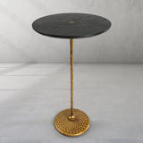 Hand Forged Metal Wooden Side Table