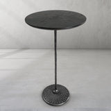 Hand Forged Metal Wooden Side Table