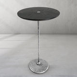 Hand Forged Metal Wooden Side Table