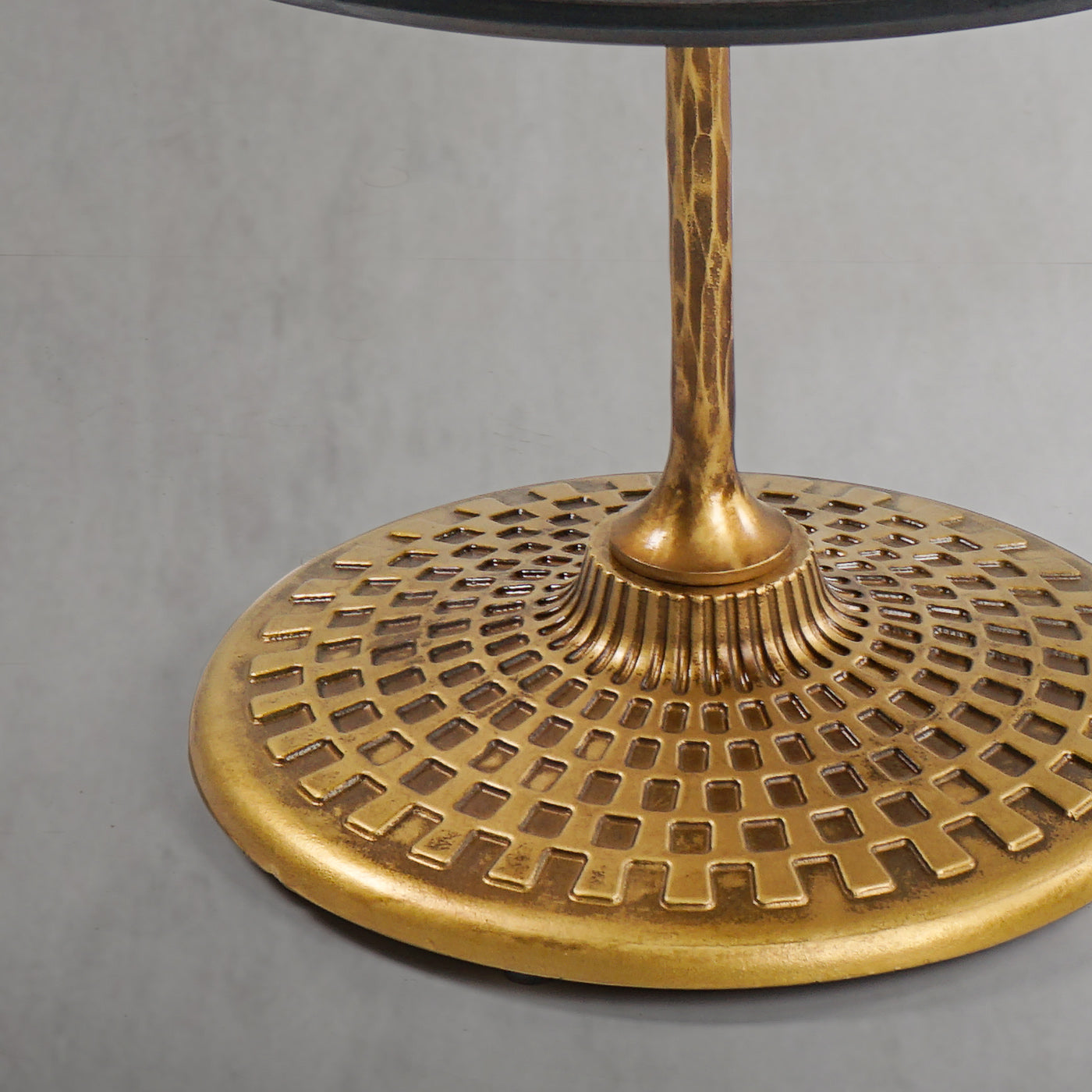 Hand Forged Metal Wooden Side Table