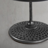 Hand Forged Metal Wooden Side Table