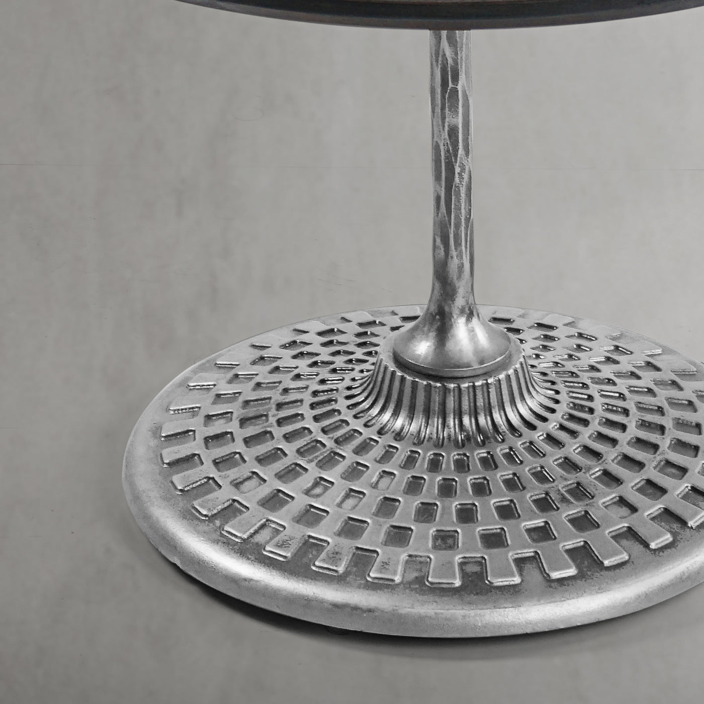 Hand Forged Metal Wooden Side Table