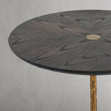 Hand Forged Metal Wooden Side Table