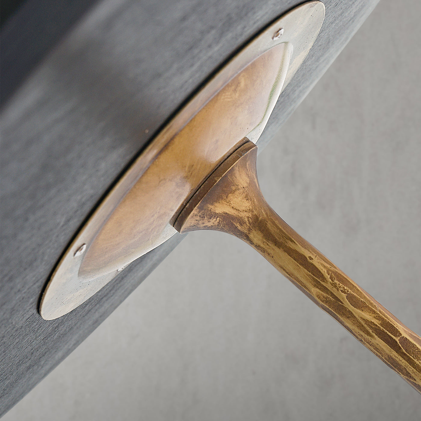 Hand Forged Metal Wooden Side Table