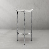 Hand Forged Metal Round  Horn Marble Coffee Table & Side Table