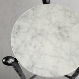Hand Forged Metal Round  Horn Marble Coffee Table & Side Table
