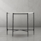Hand Forged Metal Semi-circle Console Table