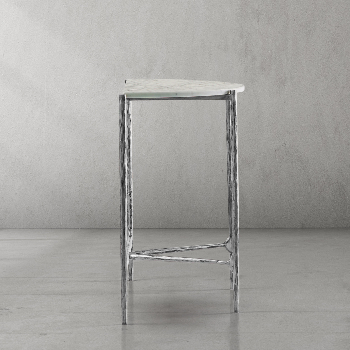 Hand Forged Metal Semi-circle Console Table