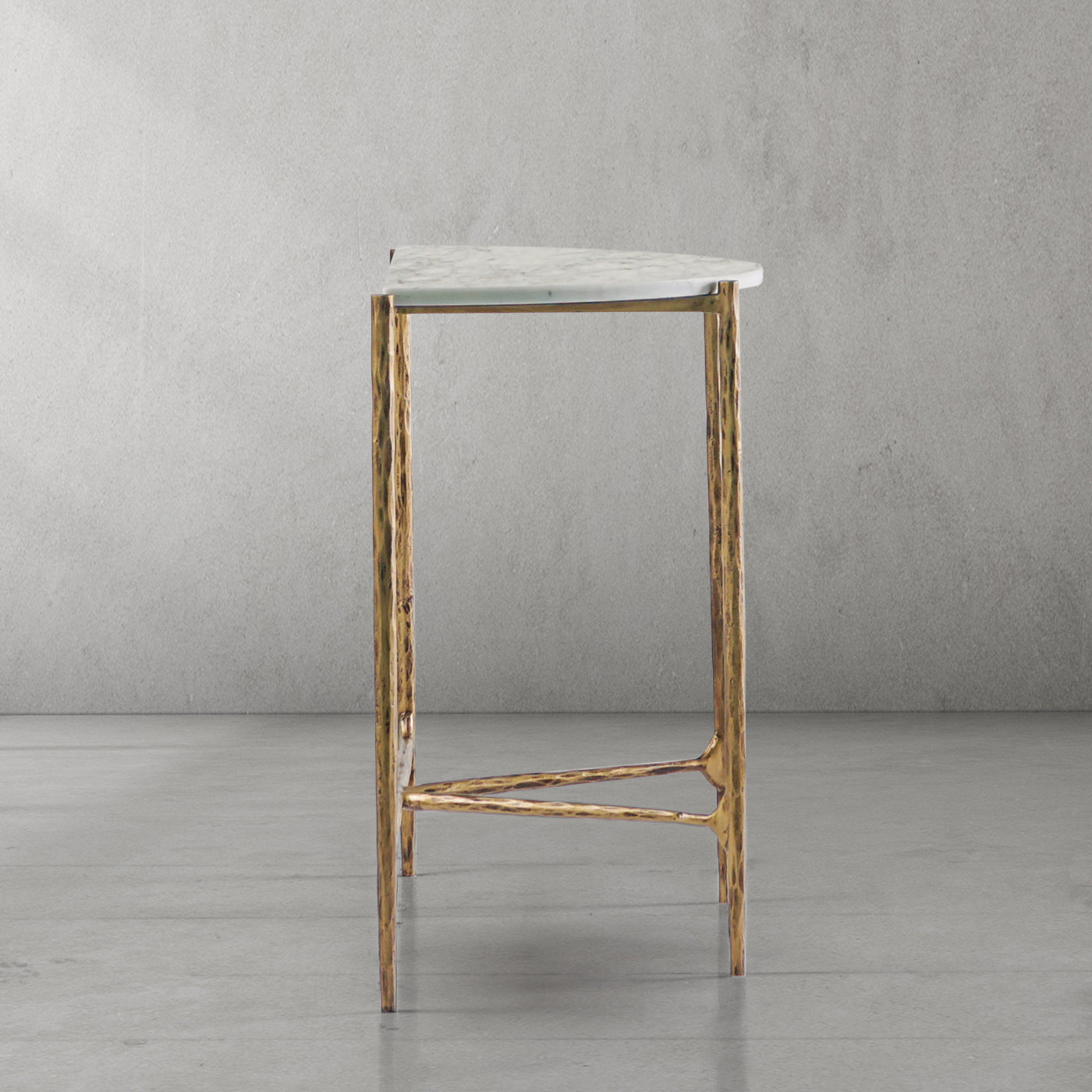 Hand Forged Metal Semi-circle Console Table