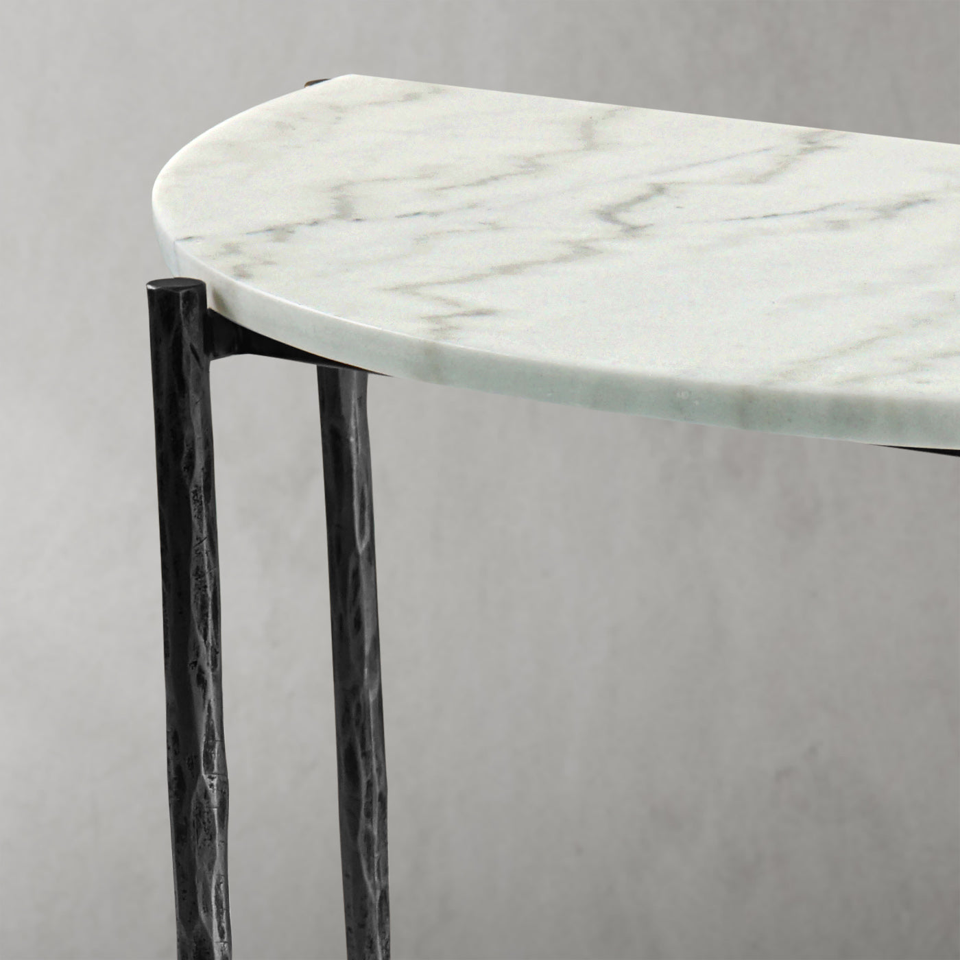 Hand Forged Metal Semi-circle Console Table