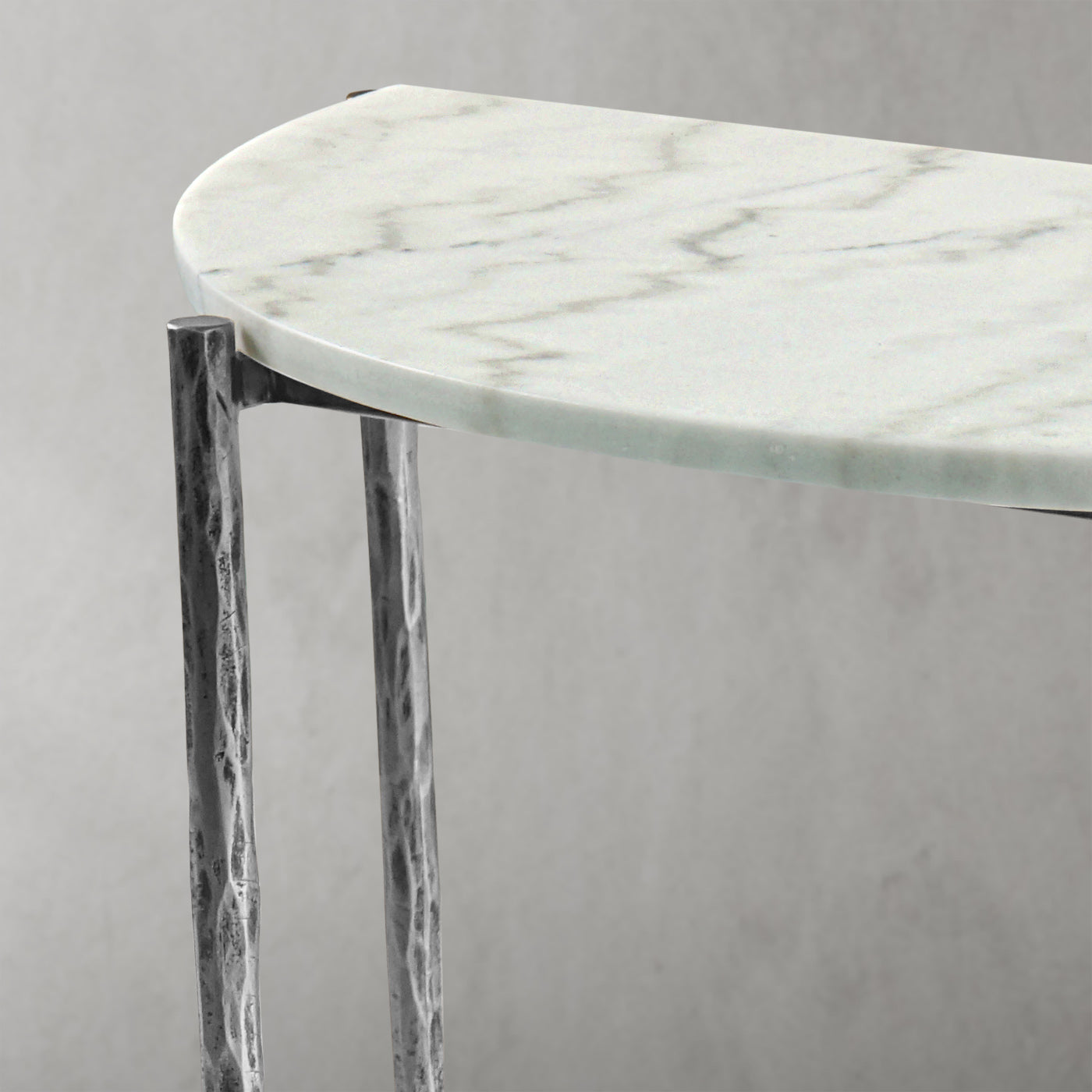 Hand Forged Metal Semi-circle Console Table