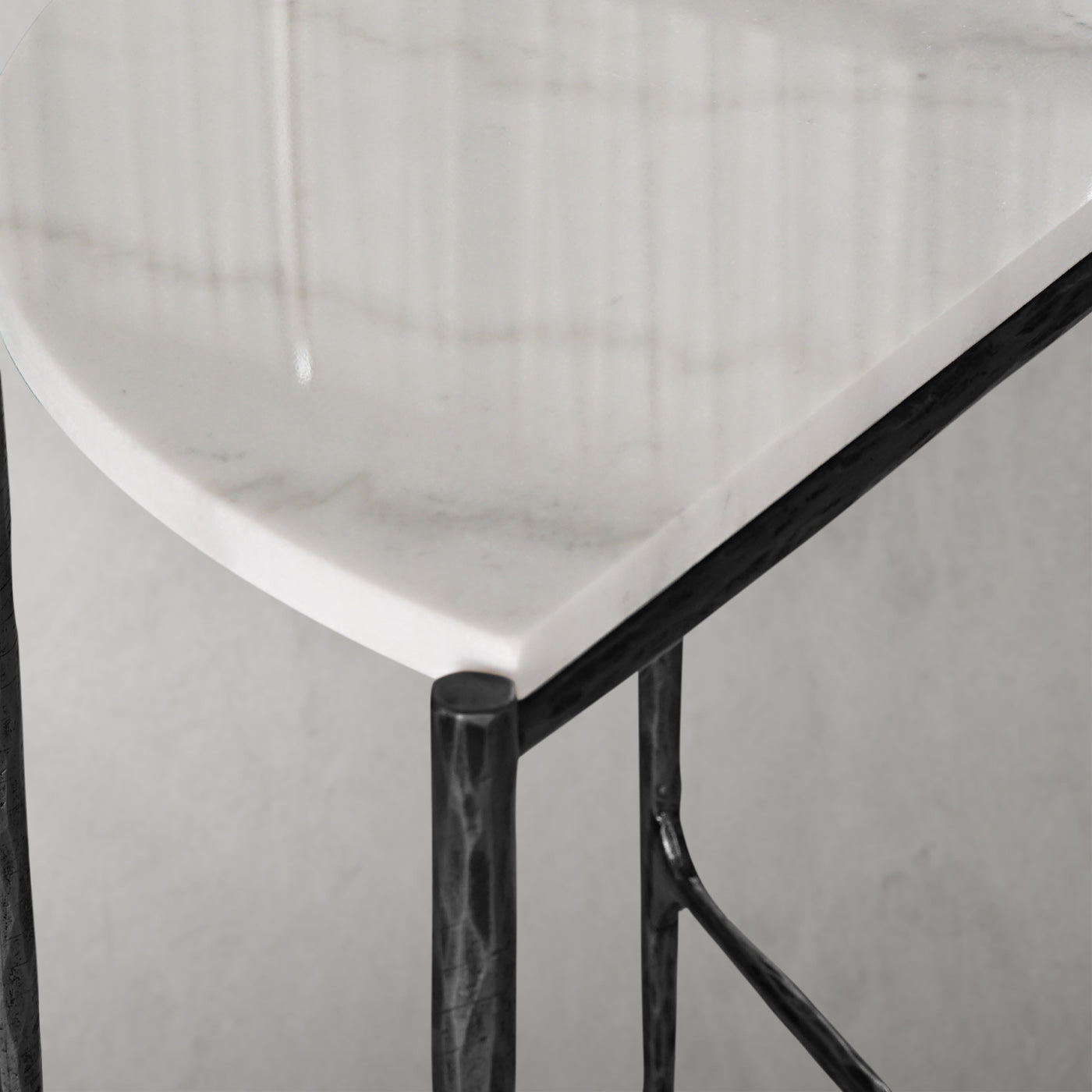 Hand Forged Metal Semi-circle Console Table
