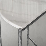 Hand Forged Metal Semi-circle Console Table