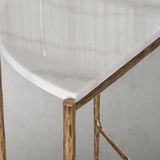 Hand Forged Metal Semi-circle Console Table