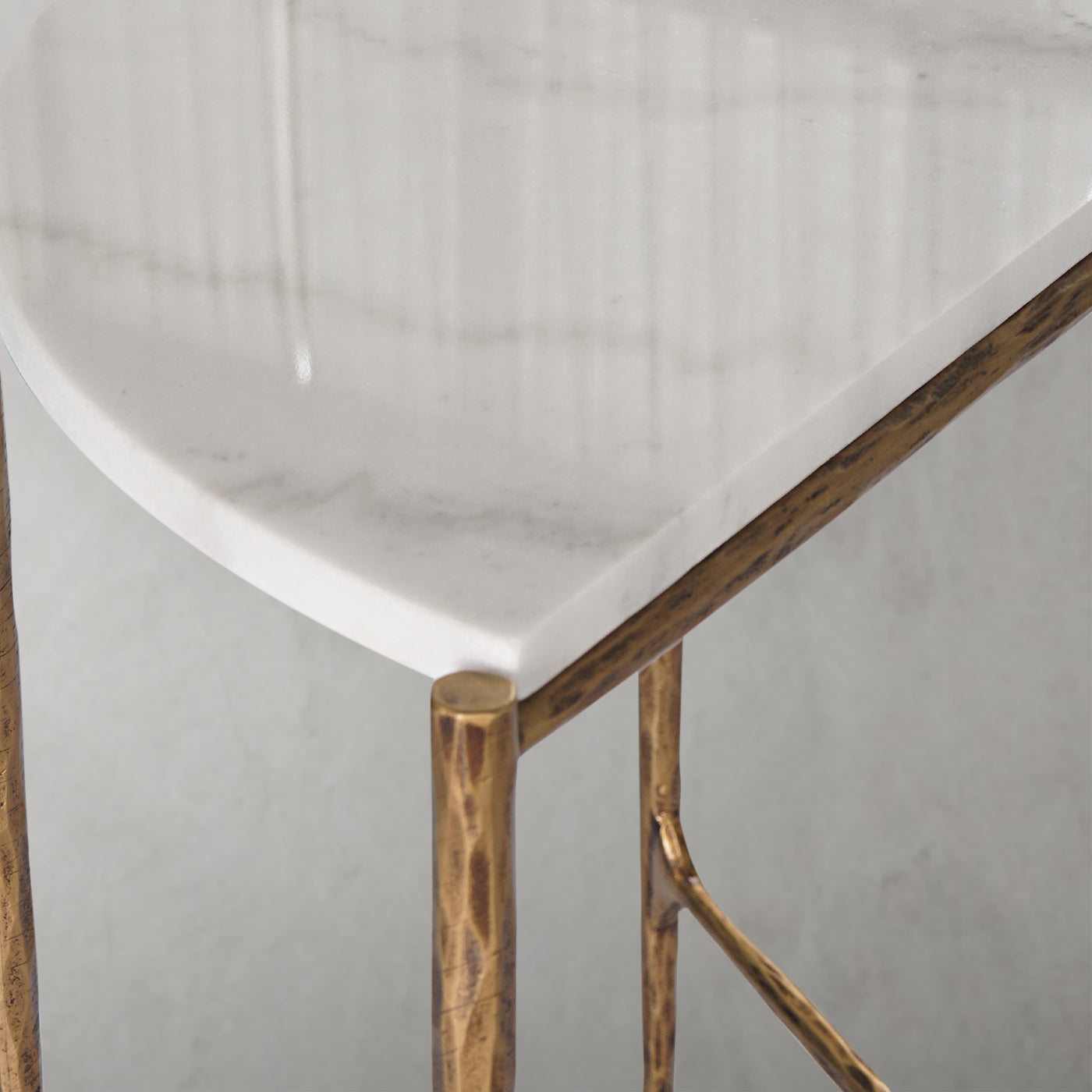 Hand Forged Metal Semi-circle Console Table