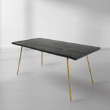 Hand Forged Metal Vintage Style Metal Frame Dining Table
