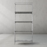 Hand Forged Metal White Marble Shelving
