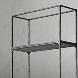Hand Forged Metal White Marble Shelving