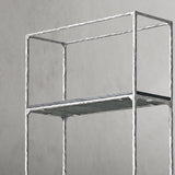 Hand Forged Metal White Marble Shelving