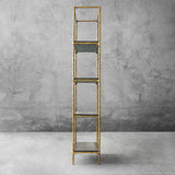 Hand Forged Metal White Marble Shelving