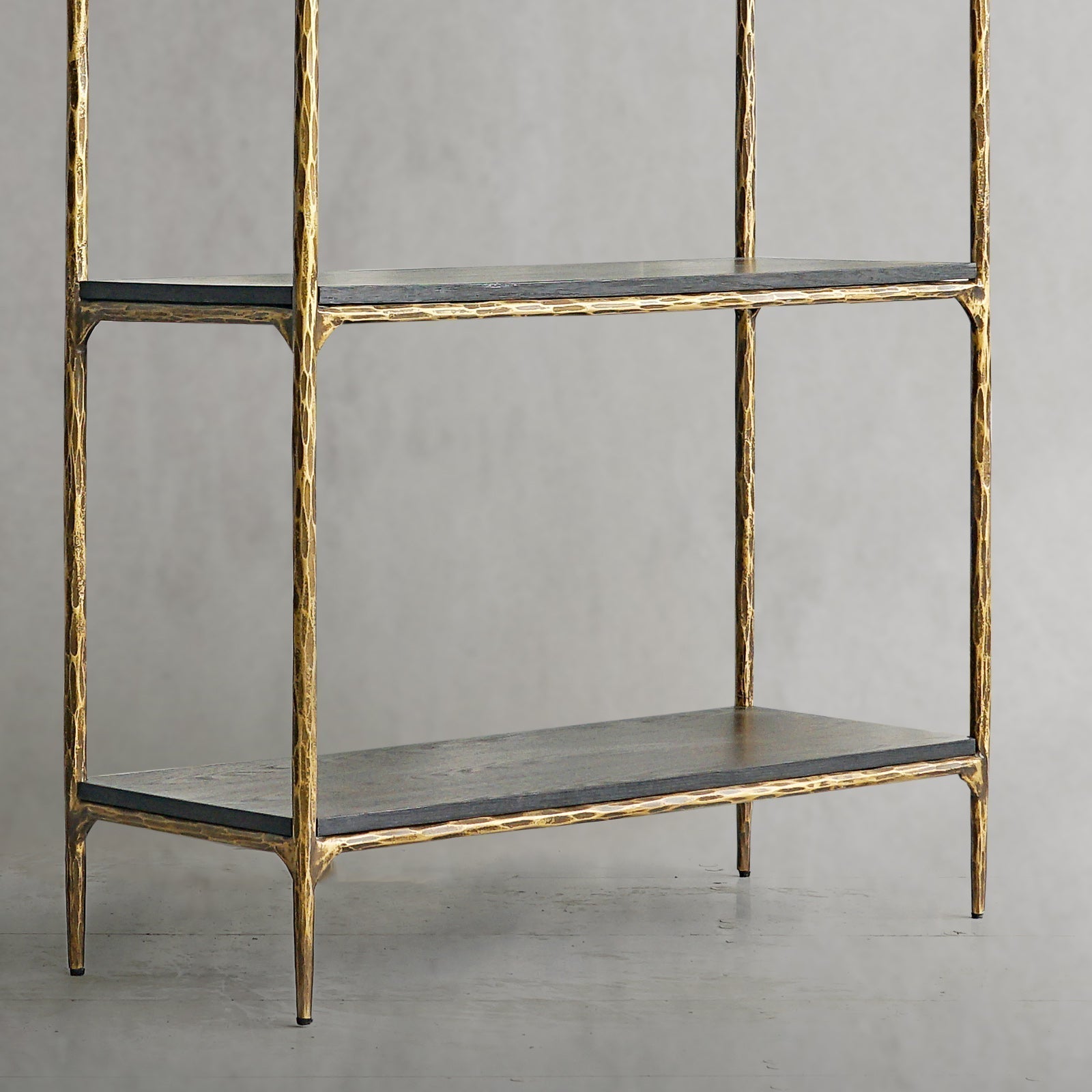 Hand Forged Metal White Marble Shelving