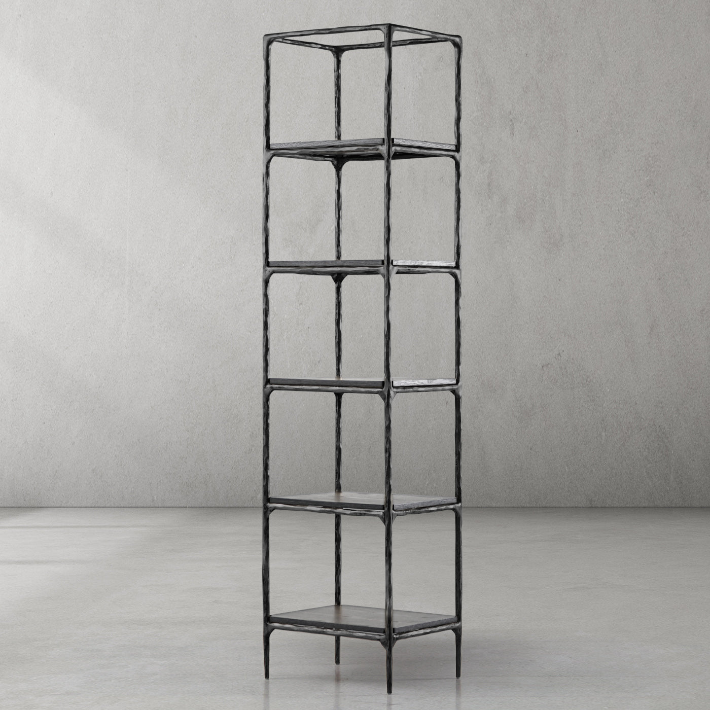 Hand Forged Metal Wooden Shelving