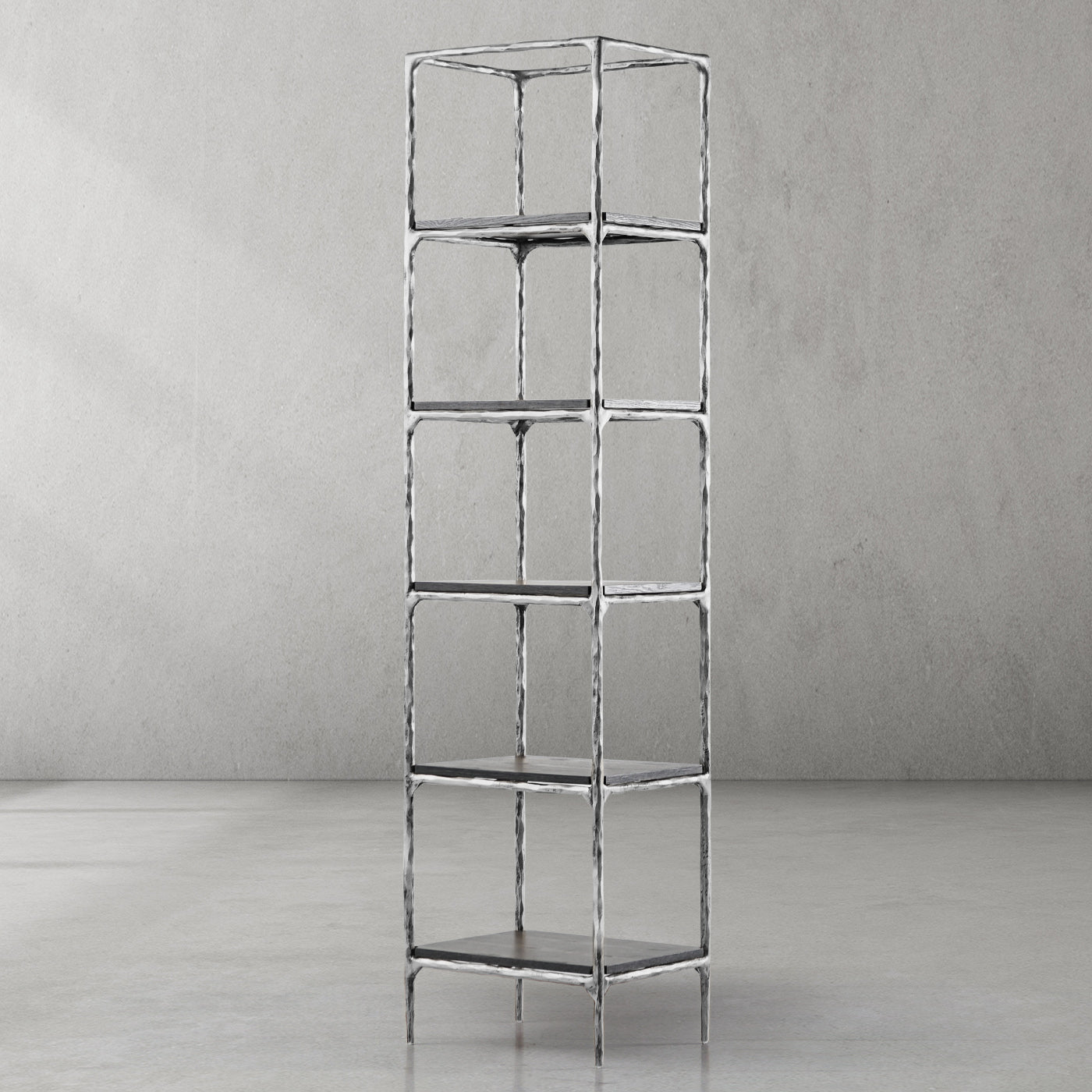 Hand Forged Metal Wooden Shelving