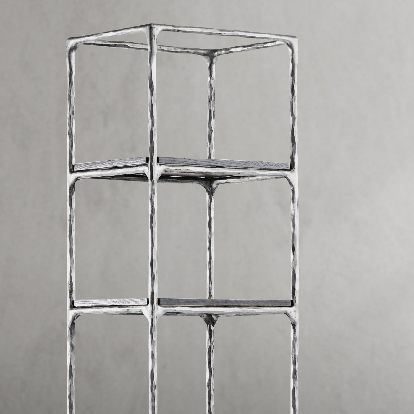 Hand Forged Metal Wooden Shelving