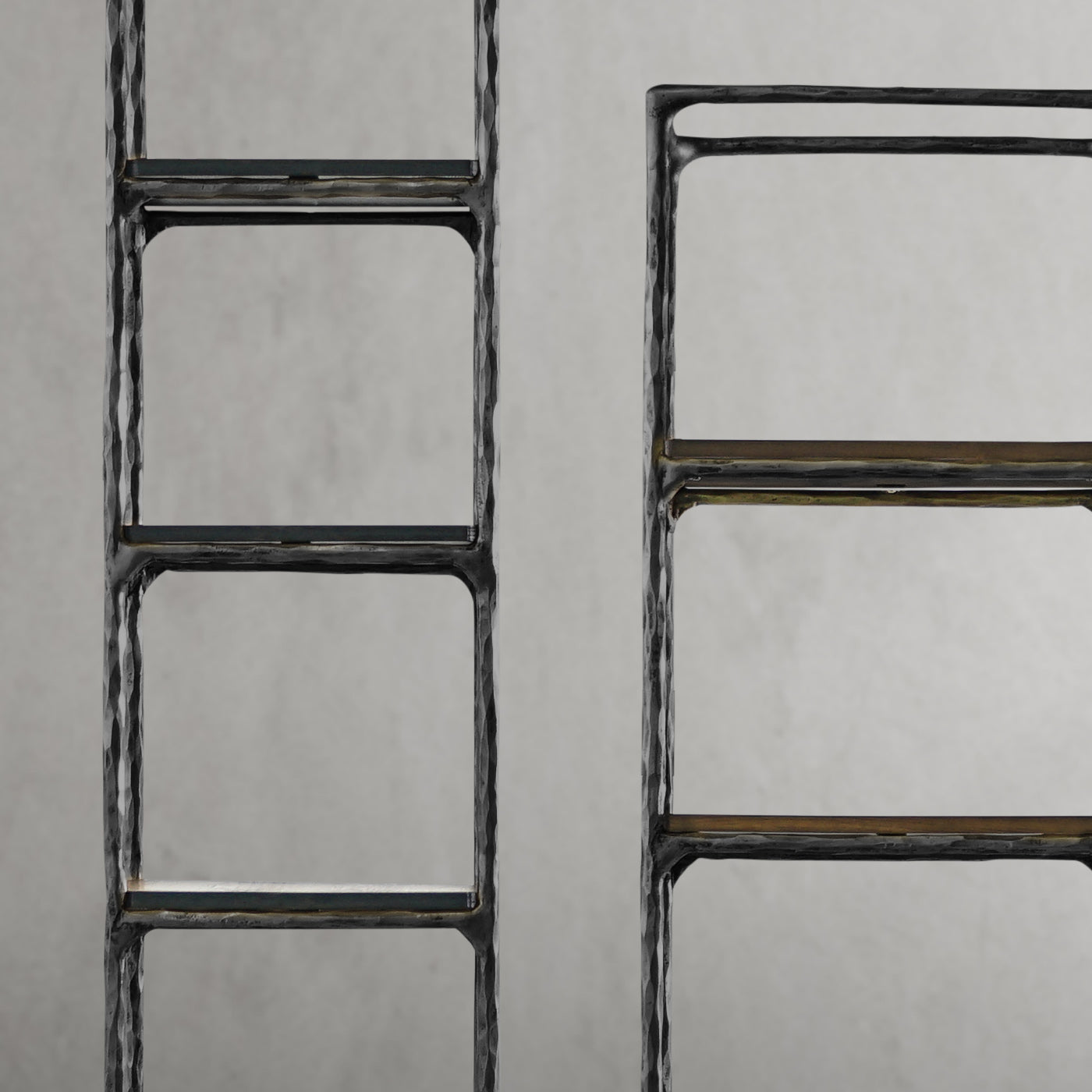 Hand Forged Metal Wooden Shelving