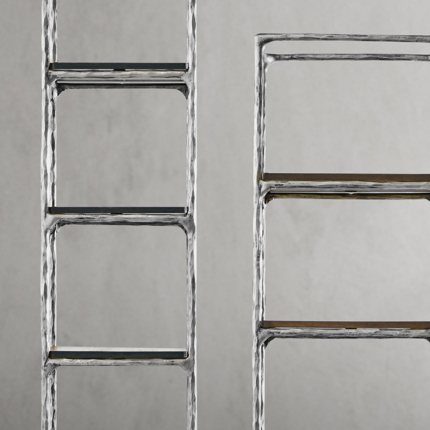 Hand Forged Metal Wooden Shelving