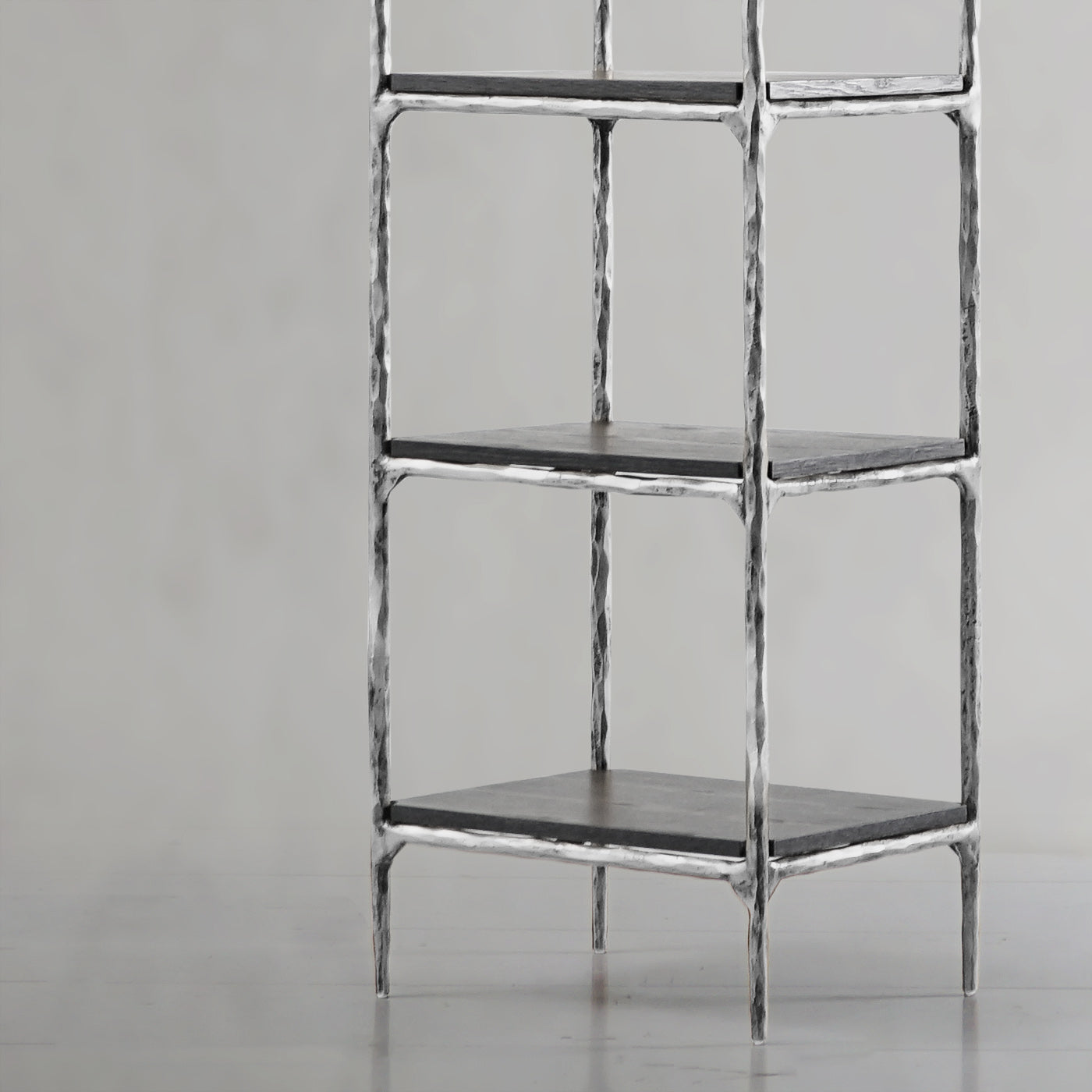 Hand Forged Metal Wooden Shelving