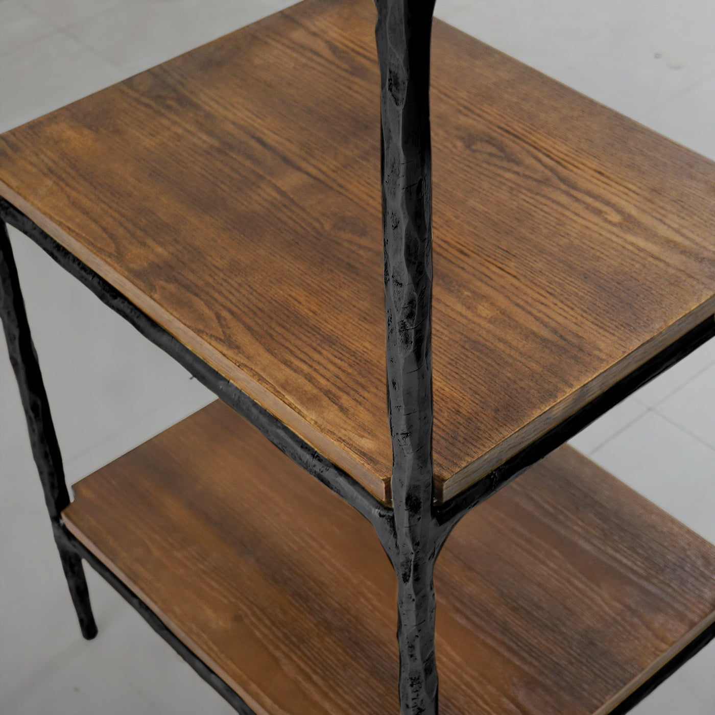 Hand Forged Metal Wooden Shelving