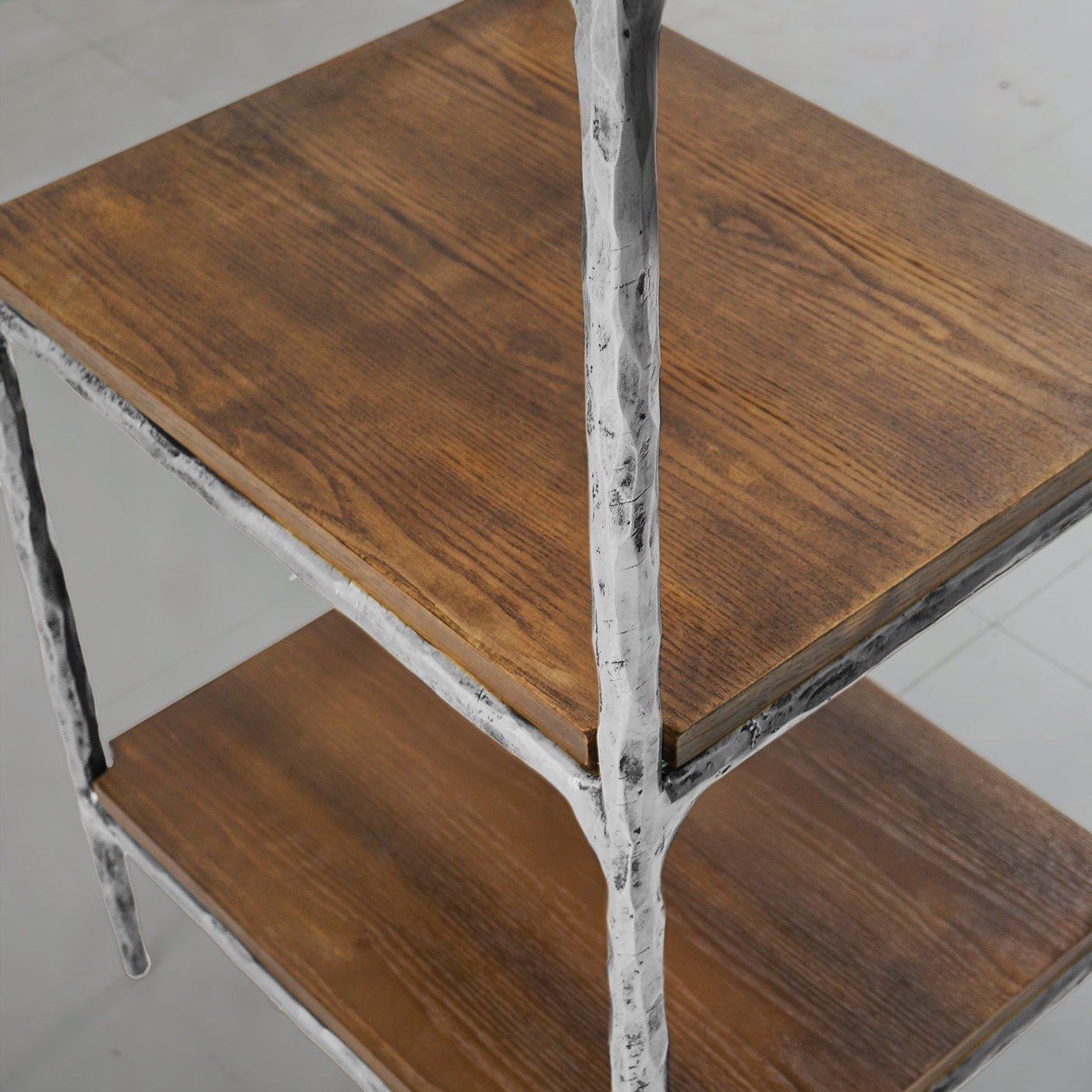 Hand Forged Metal Wooden Shelving