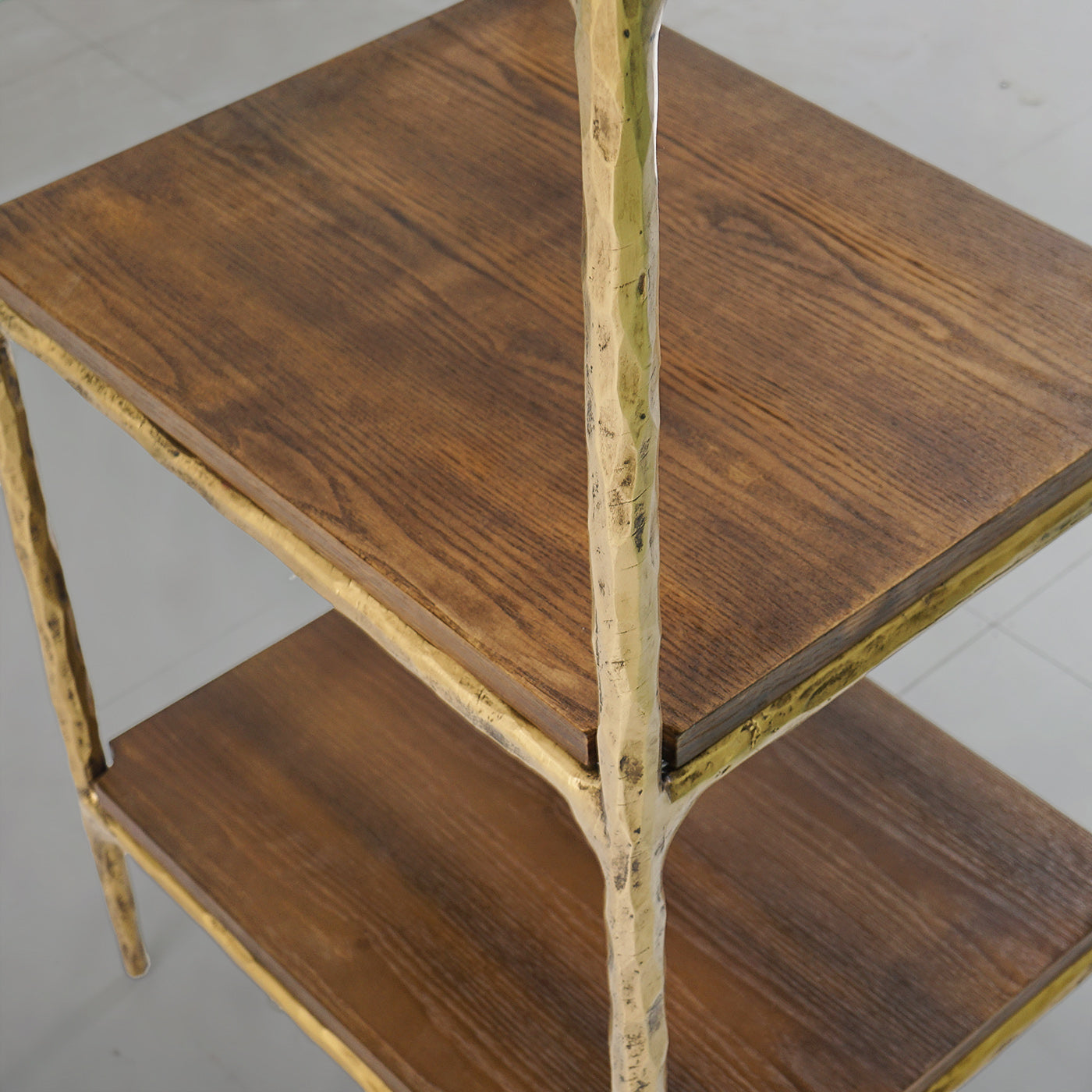 Hand Forged Metal Wooden Shelving