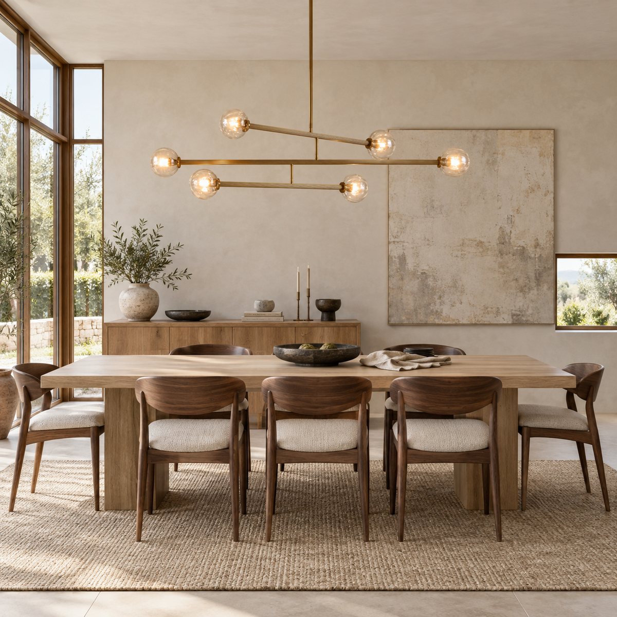 Selina Glass Linear Chandelier
