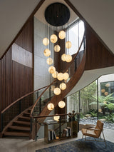 Alabaster Balls Cluster Chandelier