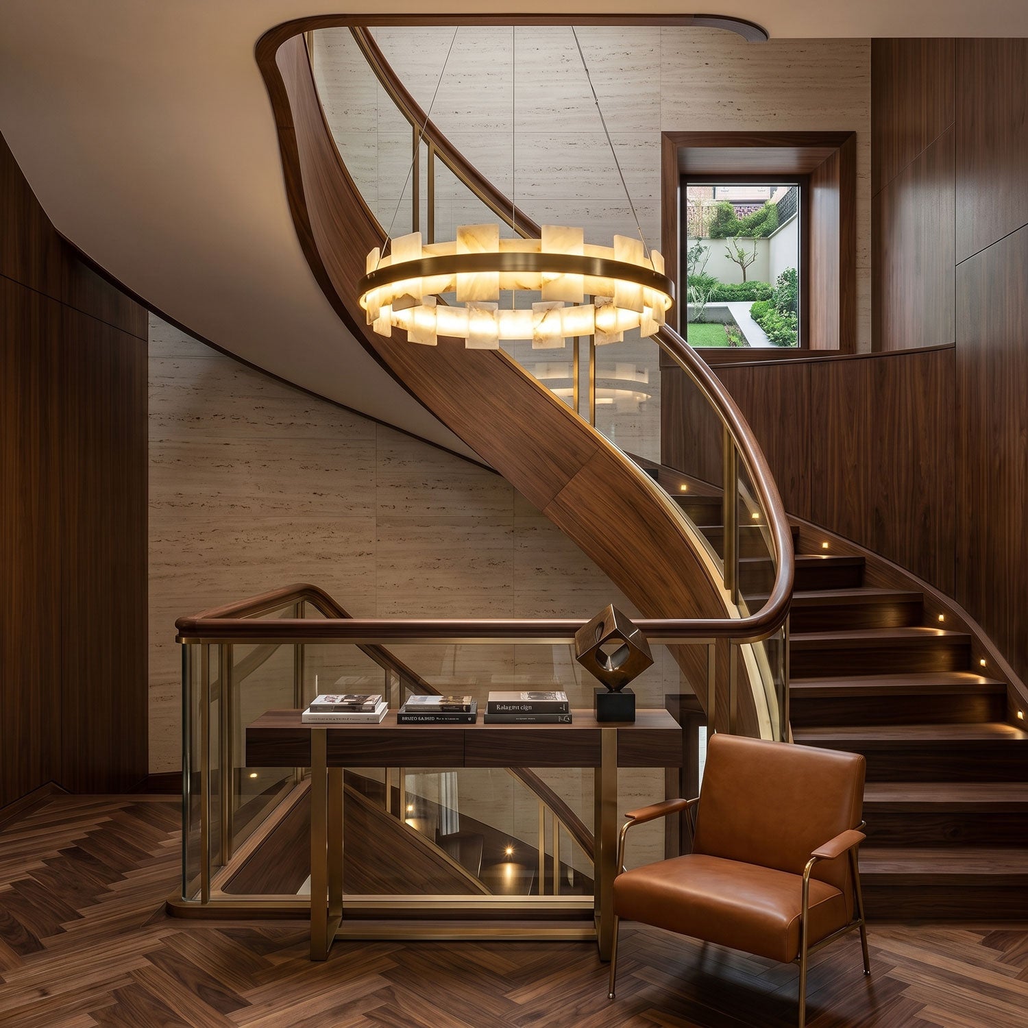 Alabaster Avalon Halo Chandelier