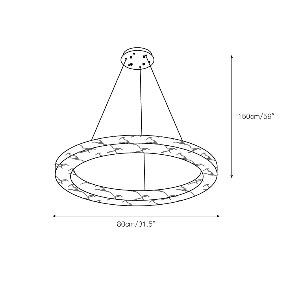 Alabaster Alabaster Ring Chandelier