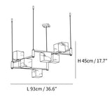 Alabaster Square Box Chandelier