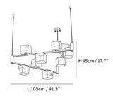 Alabaster Square Box Chandelier