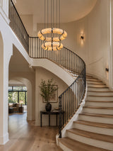 Alabaster Torus Ring Chandelier