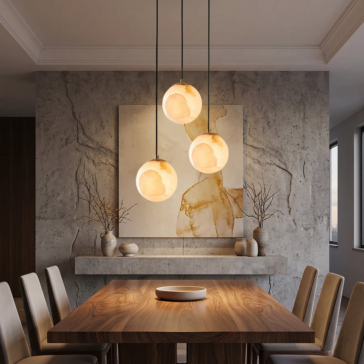 Savina Alabaster Pendant Light