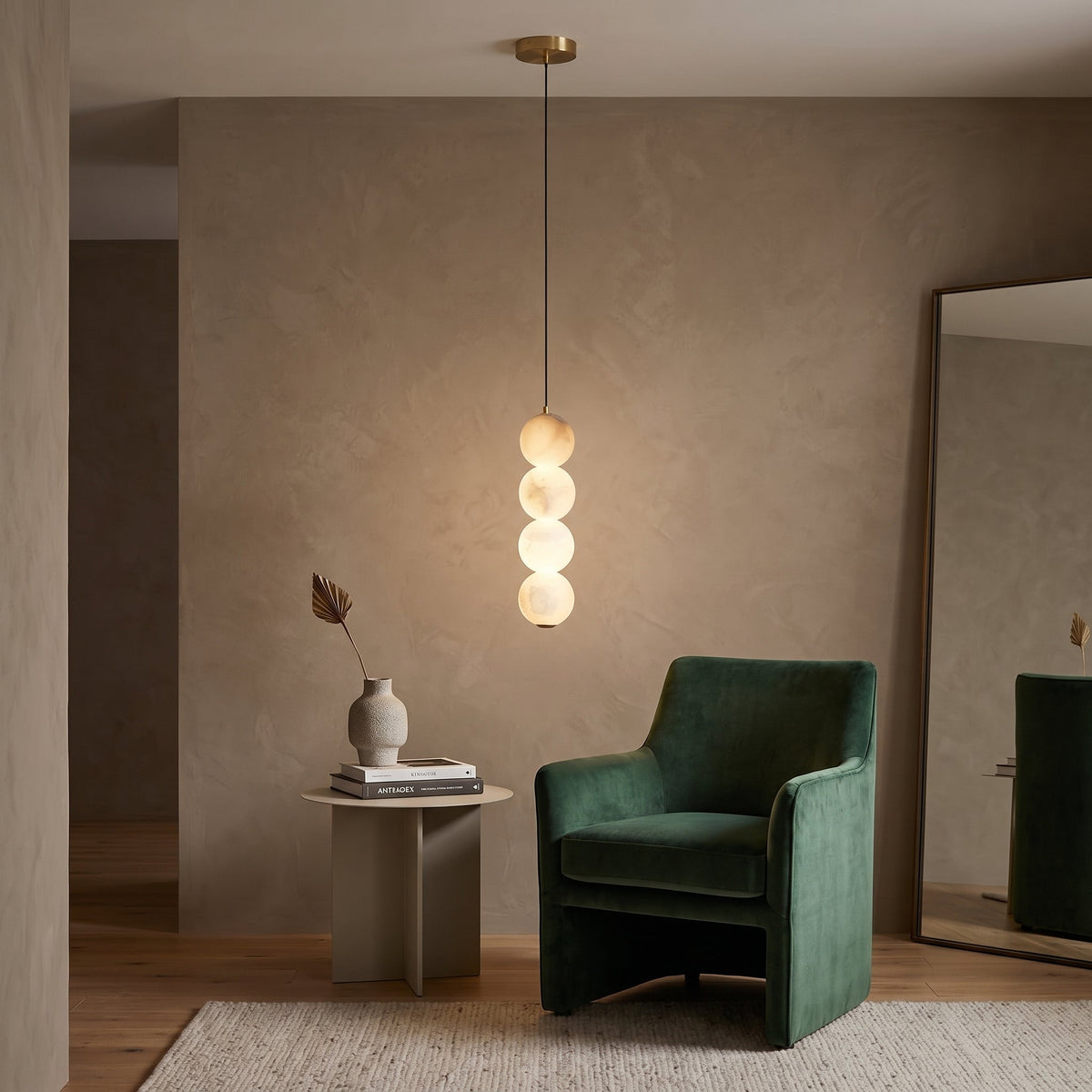 Pearl Alabaster Pendant Light
